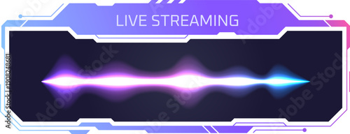 Live streaming window. Video service panel interface