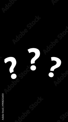 question mark on green background . question mark icon animation.4k video