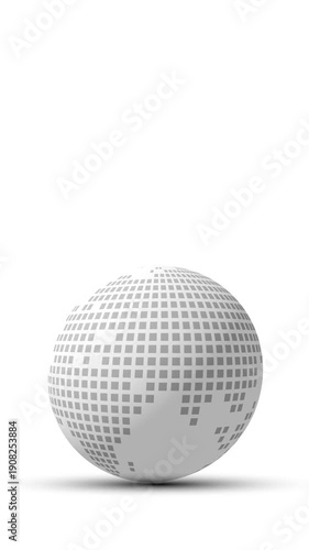 mondo, pianeta, informatica, digitale, pixel, concetto tecnologia,