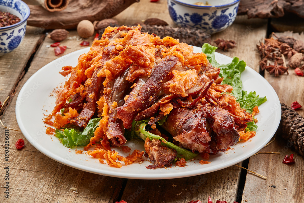 Fototapeta premium Crispy Fried Pork Knuckle