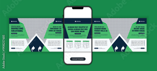 Digital Marketing Agency Social Media Carousel Post Design Template for Corporate, SaaS, and Business Growth Strategy