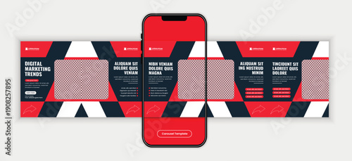 Digital Marketing Agency Social Media Carousel Post Design Template for Corporate, SaaS, and Business Growth Strategy