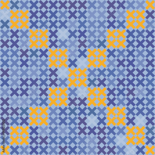 Traditional Slavic, Bulgarian decorative embroidery vector pattern. Seamless ornamental motifs for folklore costume, clothing, textile, damask, craft knitting, sewing. Balkan cultural heritage.