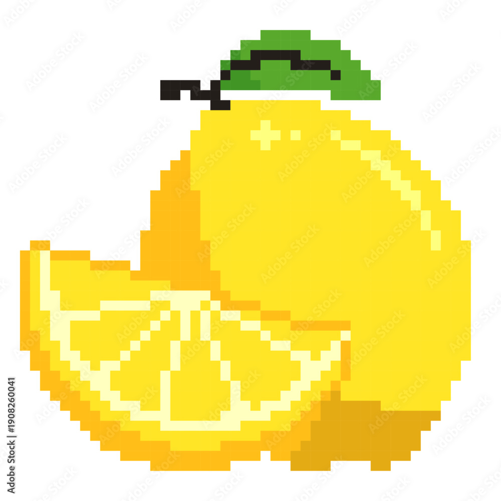 Obraz premium Pixel Art Lemon - Pixel Art Sample