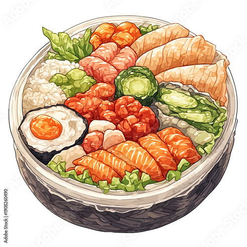 Special Japanese Food Bento Design