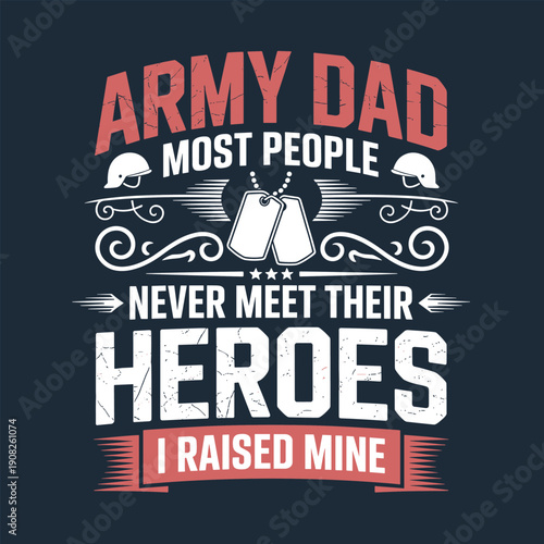 Army Dad Dog Tags Hero Military Tribute