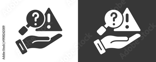 Investigation Icon Set Vector Collection Isolated In Black And White
