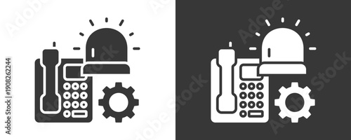 Emergency Response Icon Set Vector Collection Isolated In Black And White