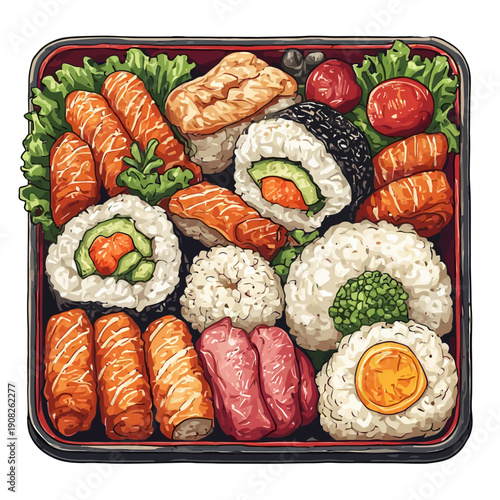 Special Japanese Food Bento Design