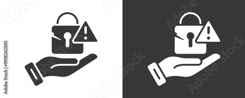 Vulnerability Icon Set Vector Collection Isolated In Black And White
