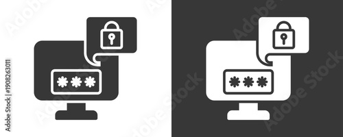 Encryption Icon Set Vector Collection Isolated In Black And White