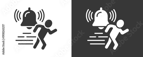 Alarm Icon Set Vector Collection Isolated In Black And White