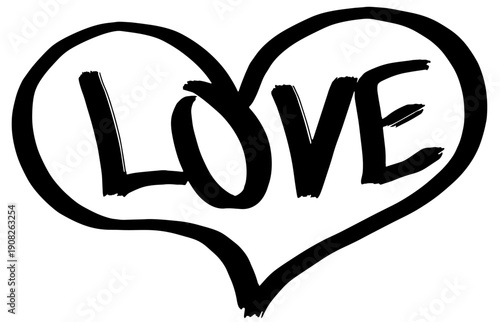 love heart black