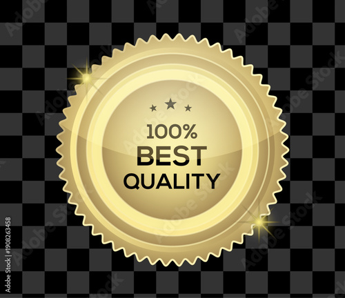 abstract gold quality badge premium guarantee background best quality seal certification label marketing design