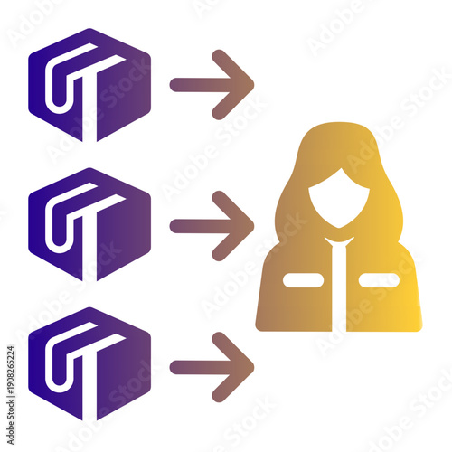 Inventory control method where production is triggered by actual customer demand (Solid Gradient Style)