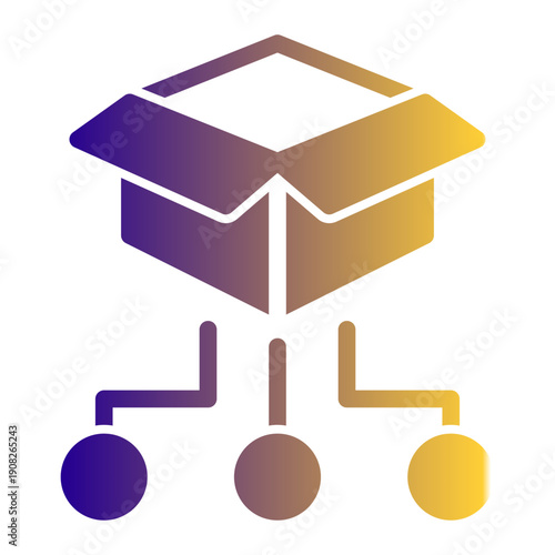 Inventory quantity that has been assigned or reserved for a specific purpose or order (Solid Gradient Style)