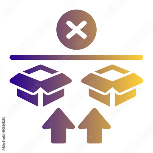 Predefined upper limit for inventory quantity to control costs and space (Solid Gradient Style)