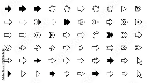 Extensive Collection of Arrow Icons symbol direction