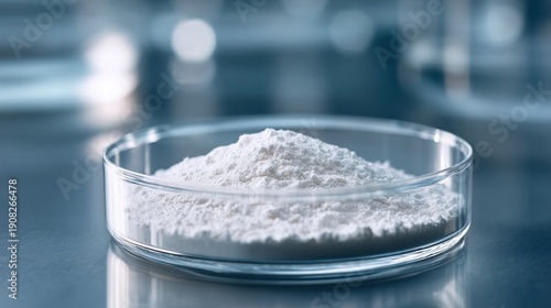 White powder peak in petri dish