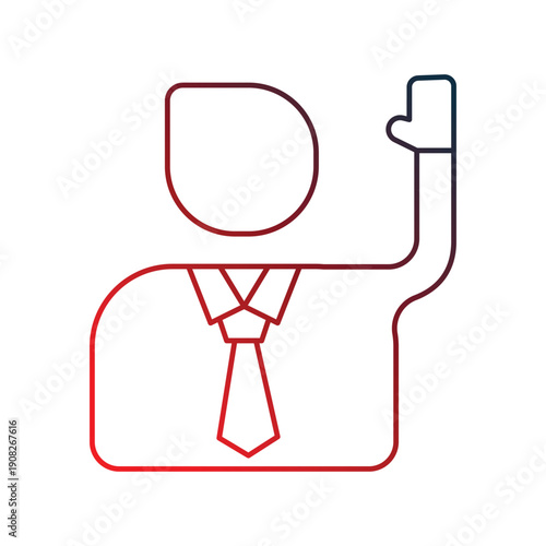 Oath icon with white background vector stock illustration