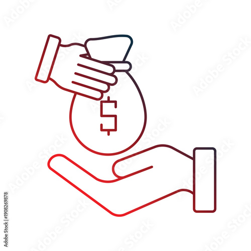Corruption icon with white background vector stock illustration