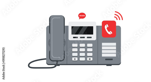 Business telephone and communication icon representing customer service and contact