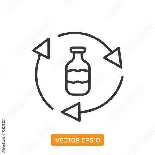  Trash Icons. Thin Line Symbol Elements Collection.