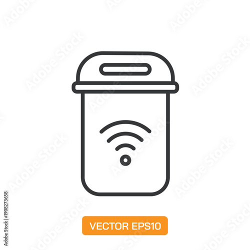  Trash Icons. Thin Line Symbol Elements Collection.