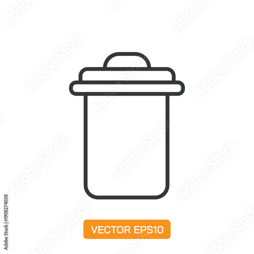  Trash Icons. Thin Line Symbol Elements Collection.