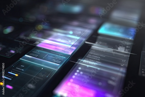 Modern tech layout ideal for app and web design visuals.