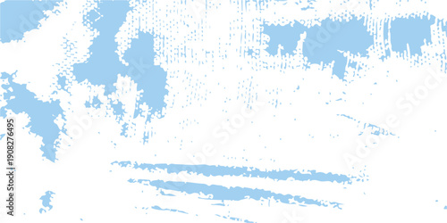 Blue grunge textured abstract background with paint splashes and vintage elements