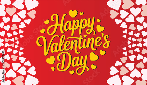 Happy valentines day vector background. Happy valentines day greeting text in empty space with elements like gifts,Vector illustration Art