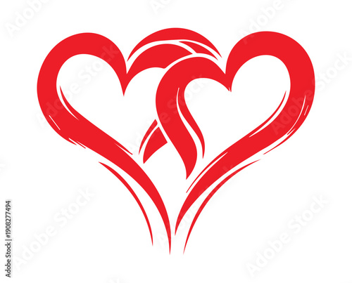 Heart Background Representing Valentine's Day Victor Art Illustrations