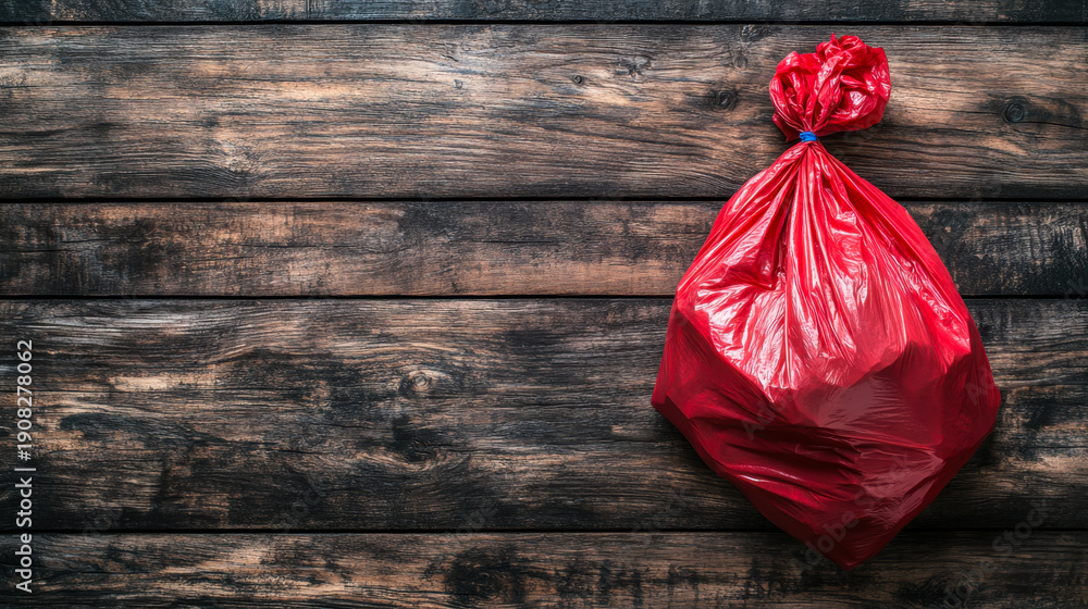 custom made wallpaper toronto digitalplastic bag for shopping on rustic background. sustainable lifestyle concept