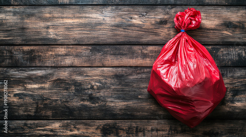 Wallpaper Mural plastic bag for shopping on rustic background. sustainable lifestyle concept Torontodigital.ca