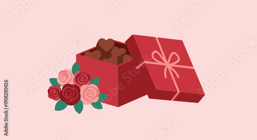 A beautifully arranged gift box perfect for expressing love and affection on Valentine's Day