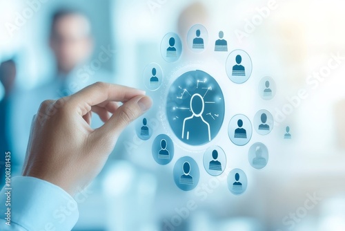 HR, human resources management concept.