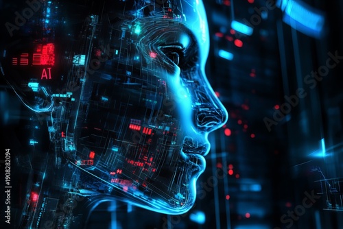 AI concept, background.