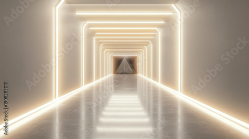 Wallpaper Mural Illuminated corridor interior design Torontodigital.ca