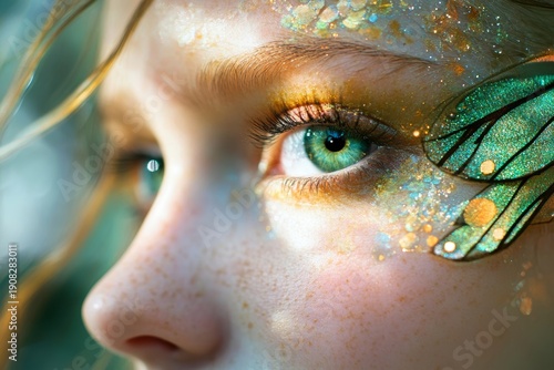 Digital photo art of magic little fairy.