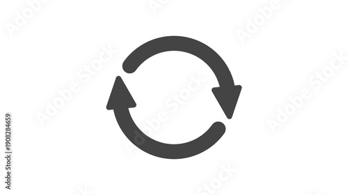 Half circle arrow loading animation rotating smoothly