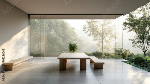 Wallpaper Mural Minimalist interior design featuring an empty space Torontodigital.ca