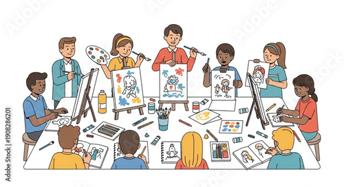 Group of People Working Together Collaboratively.