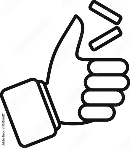 Hand tossing two abstract items, symbolizing a choice, risk, or financial decision