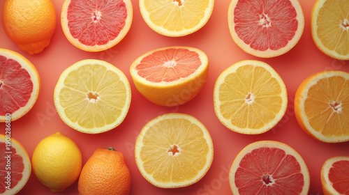 Wallpaper Mural top view Fruits background healthy eating, dieting concept Torontodigital.ca