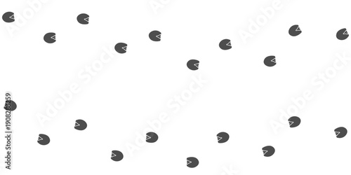 Footprints of Wild Animal, Traces of a Zebra  on white background. Zebra  silhouette animal tracks. Paw Print. Vector illustration. EPS10.