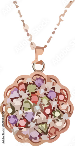 necklace and earrings