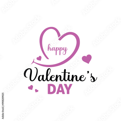 Happy Valentine's Day typography T-shirt design with a silhouette background hearts love