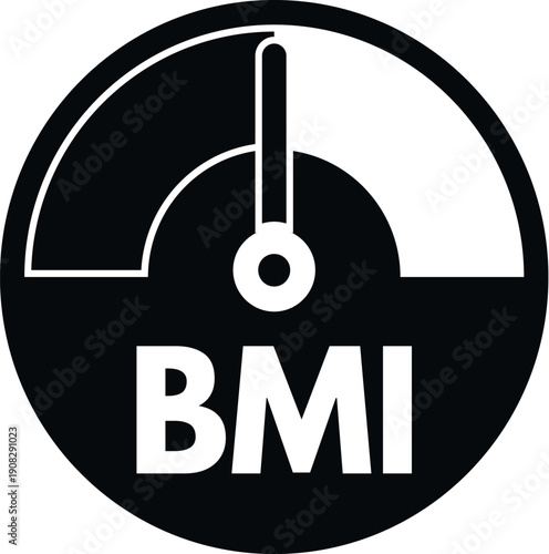 Body mass index measuring scale showing personal health and weight status