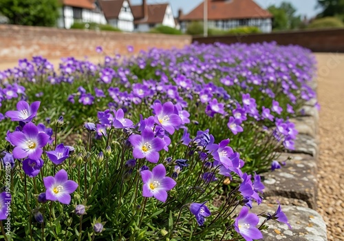 Purple Blooms: A Sunny Garden Escape